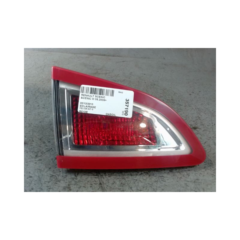 FEU ARRIERE INTERIEUR GAUCHE RENAULT SCENIC III 2009-