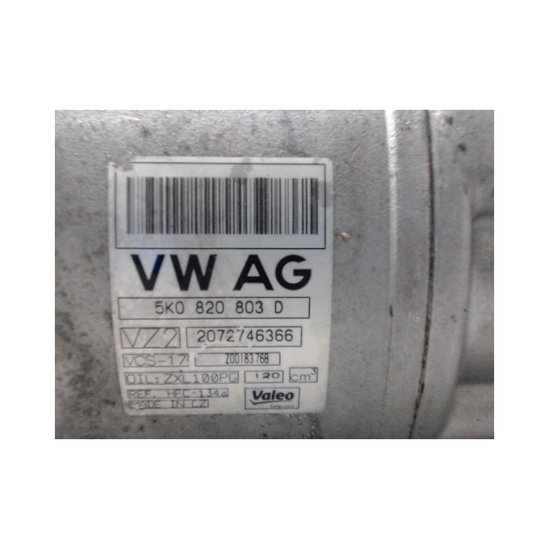 COMPRESSEUR AIR CONDITIONNE VOLKSWAGEN CADDY COMBI