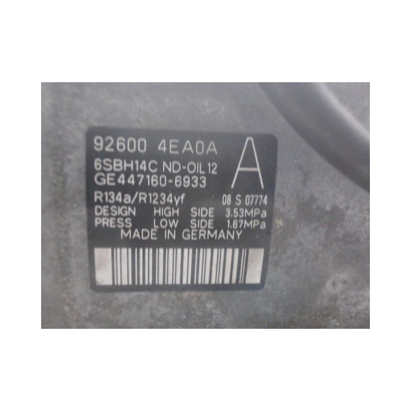 COMPRESSEUR AIR CONDITIONNE NISSAN QASHQAI