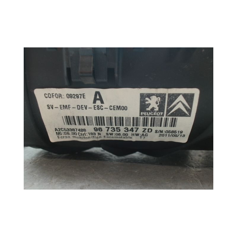 ECRAN GPS PEUGEOT 308 I Phase 1 2007-2011