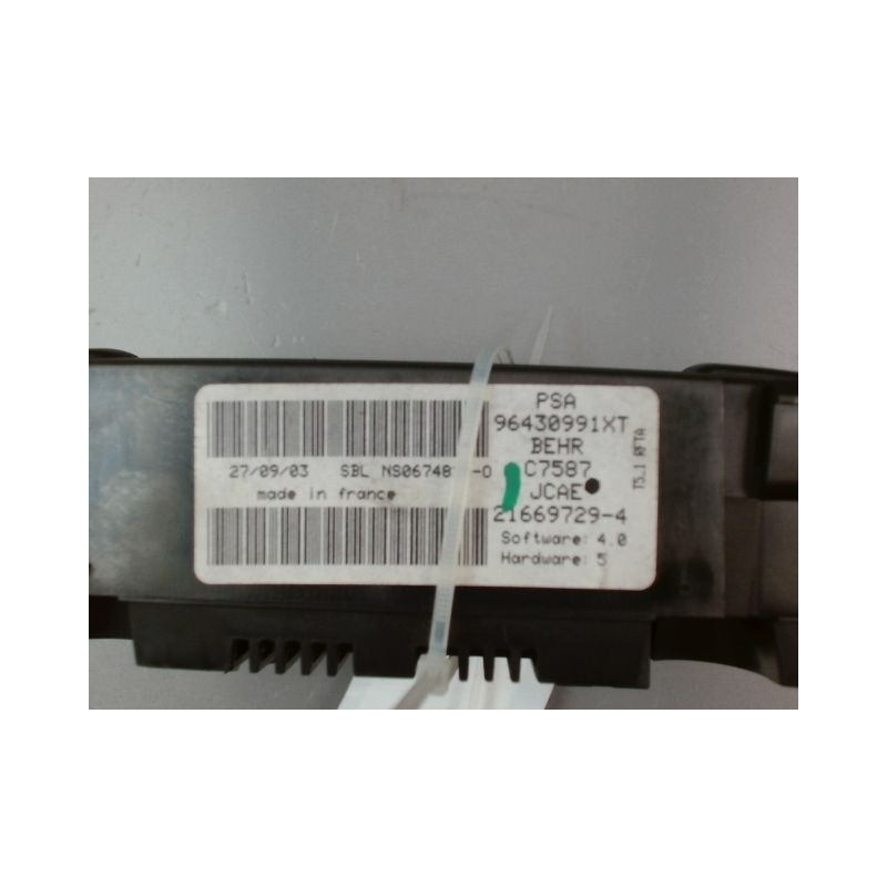 COMMANDE DE CHAUFFAGE PEUGEOT 307 SW Phase 1 2002-2005