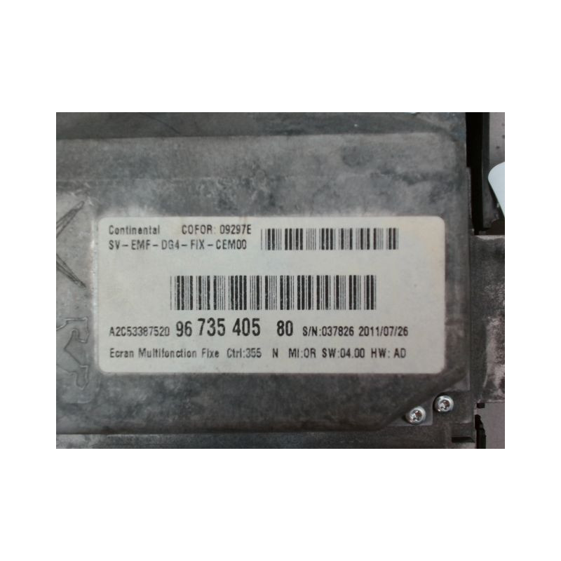 ECRAN GPS CITROEN DS4 Phase 1 (B75) 2011-...