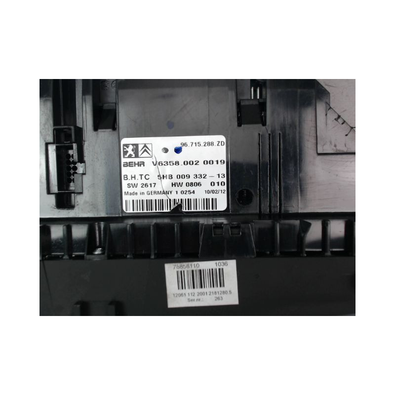 COMMANDE DE CHAUFFAGE CITROEN C5 TOURER II (X7) 2008-...