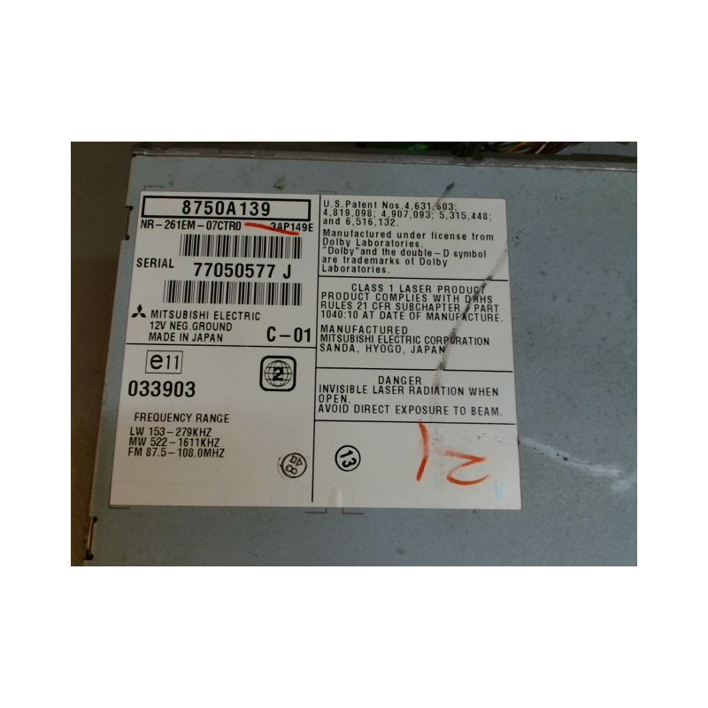 AUTORADIO CITROEN C-CROSSER 2007-
