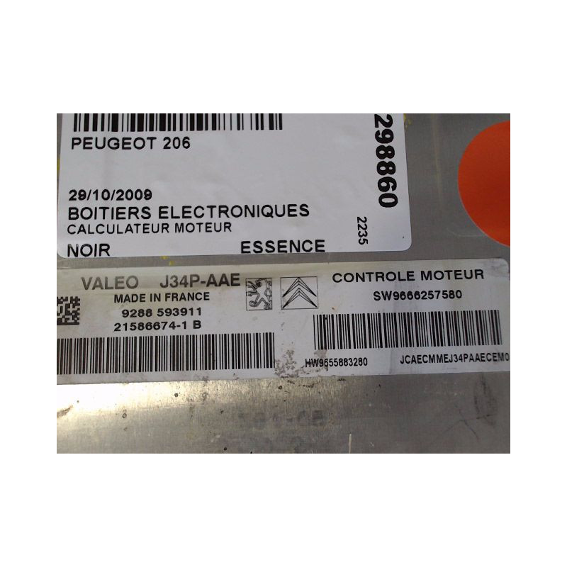 CALCULATEUR MOTEUR PEUGEOT 206
