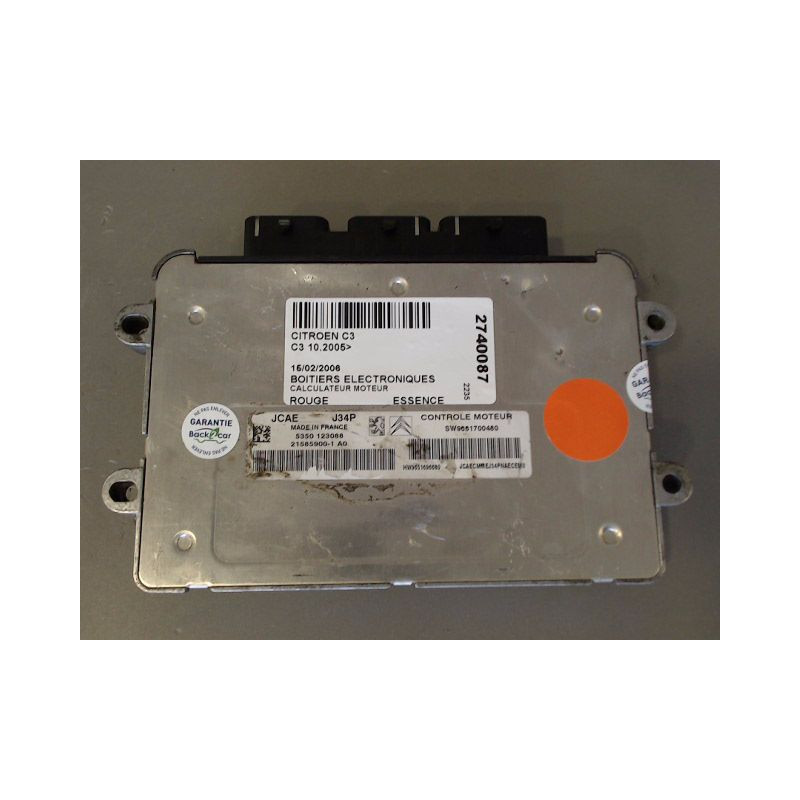 CALCULATEUR MOTEUR CITROEN C3 2005-