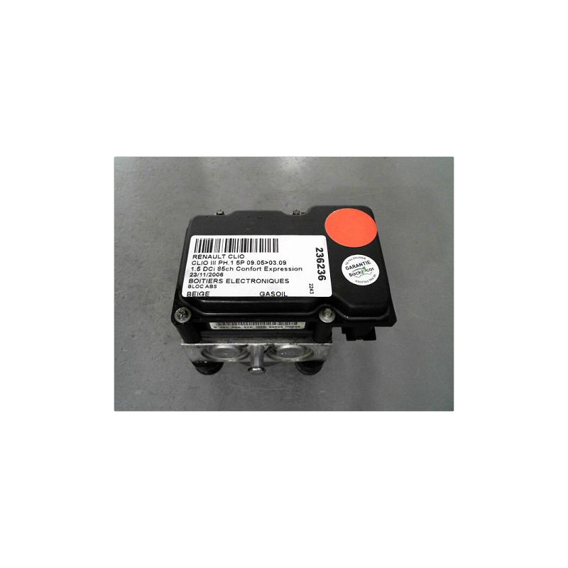 UNITE HYDRAULIQUE ABS RENAULT CLIO III PH.1 05-09