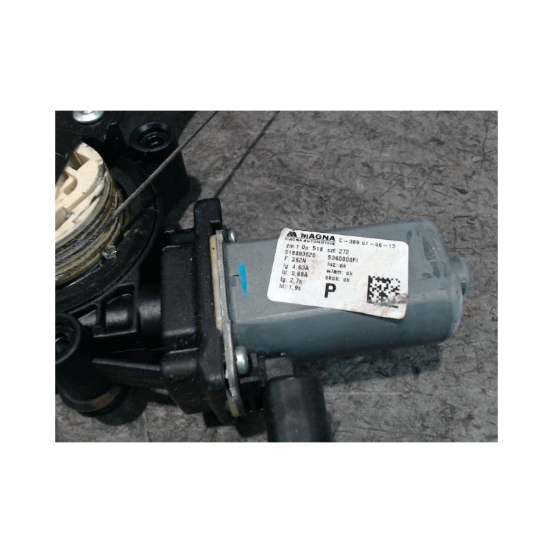 MECANISME+MOTEUR LEVE-GLACE AVANT DROIT FIAT 500 2007-