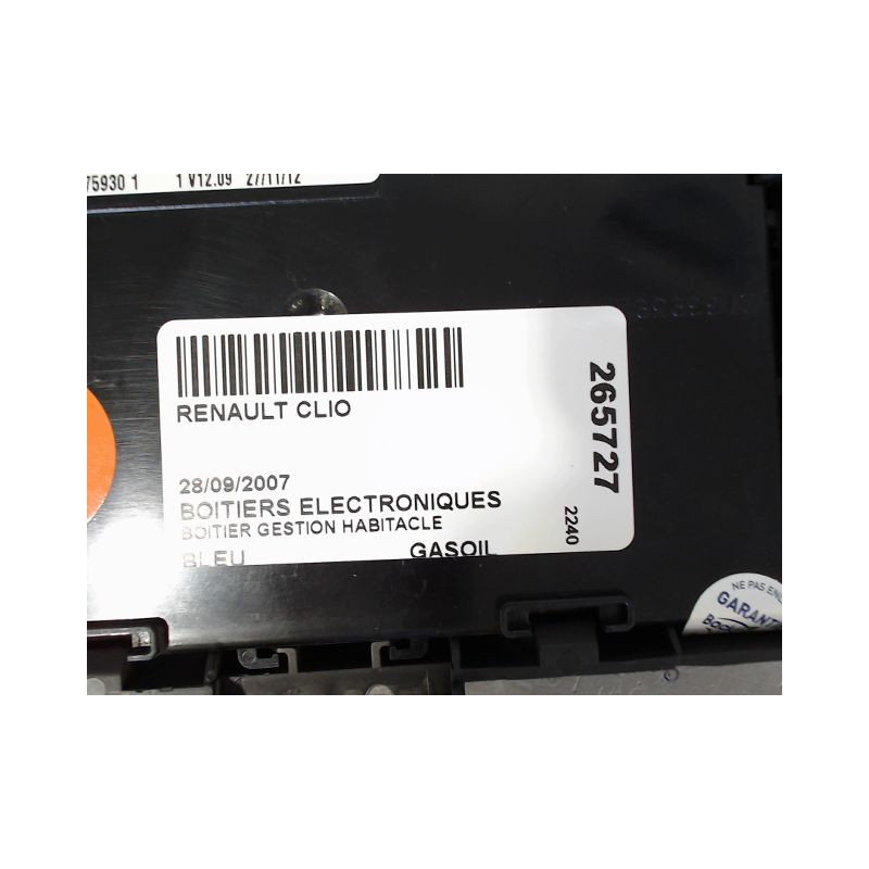 BOITIER GESTION HABITACLE RENAULT CLIO