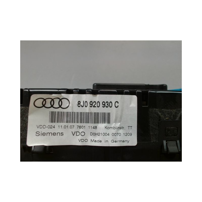 BLOC COMPTEURS AUDI TT COUPE II Phase 1 2006-2010