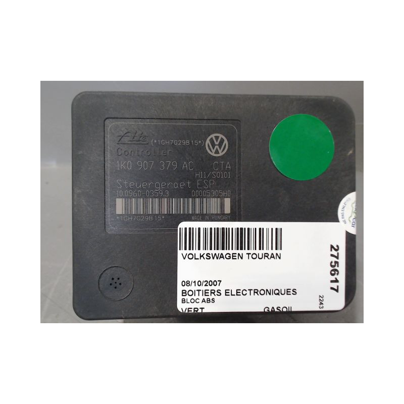 UNITE HYDRAULIQUE ABS VOLKSWAGEN TOURAN
