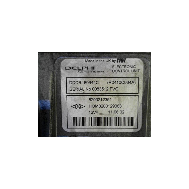 CALCULATEUR MOTEUR RENAULT CLIO II PH.2 01-06
