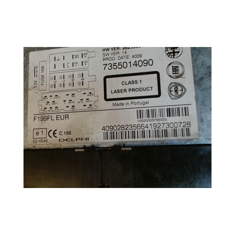 AUTORADIO FIAT PUNTO EVO 3 GASOIL