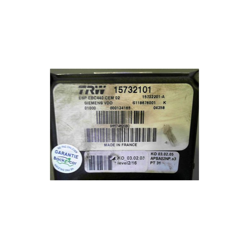 UNITE HYDRAULIQUE ABS PEUGEOT 407 2004-2008