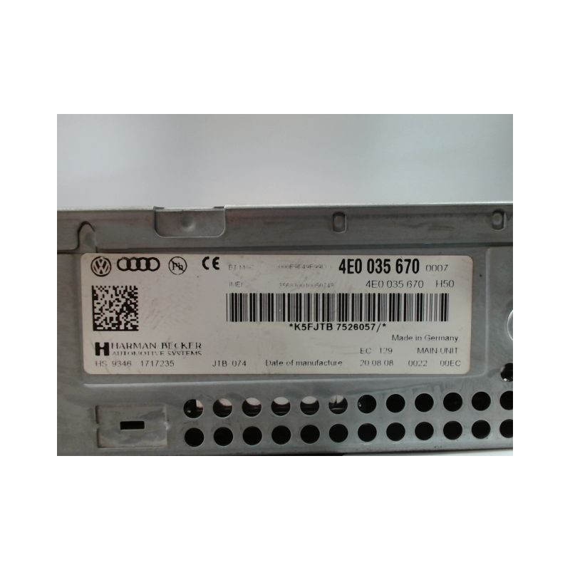 AUTORADIO AUDI A8 2007-