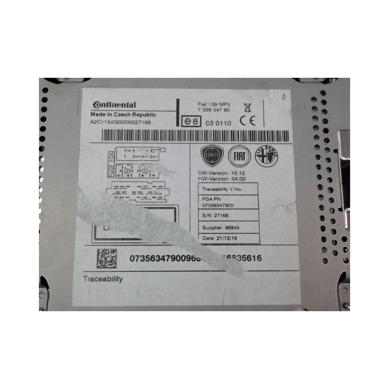 AUTORADIO FIAT PANDA 2003-