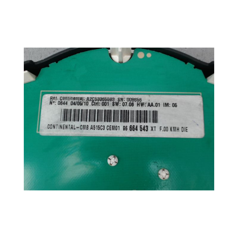 BLOC COMPTEURS CITROEN DS3 Phase 1 (A55) 2009-2014