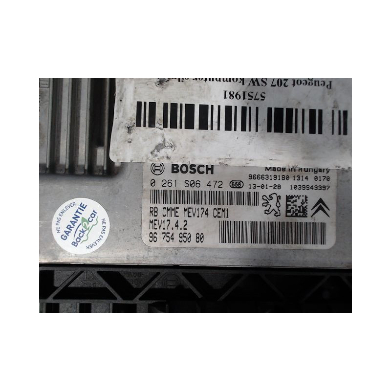 CALCULATEUR MOTEUR PEUGEOT 207