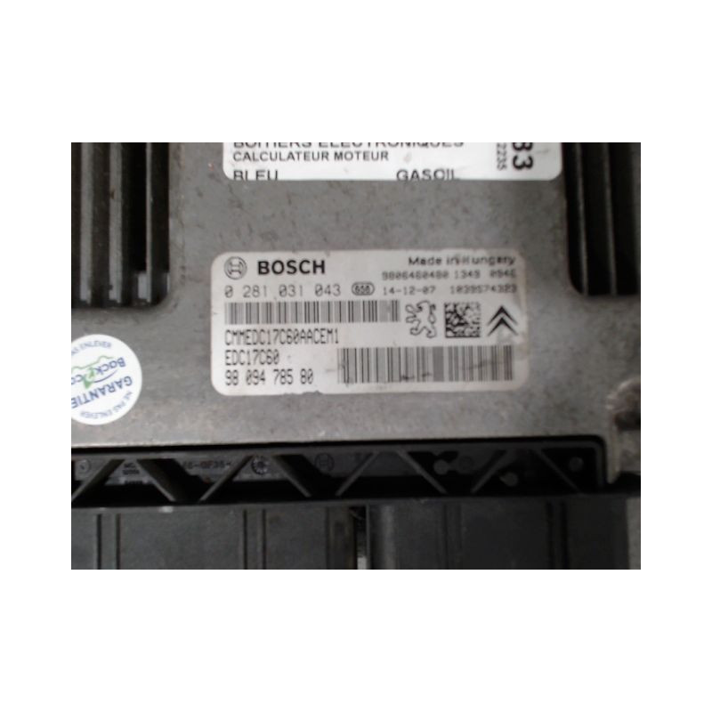 CALCULATEUR MOTEUR PEUGEOT 308 2011-