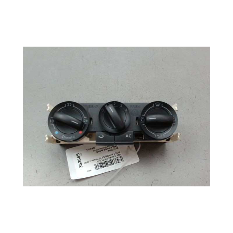 COMMANDE DE CHAUFFAGE VOLKSWAGEN POLO IV Phase 2 (9N) 2005-2009