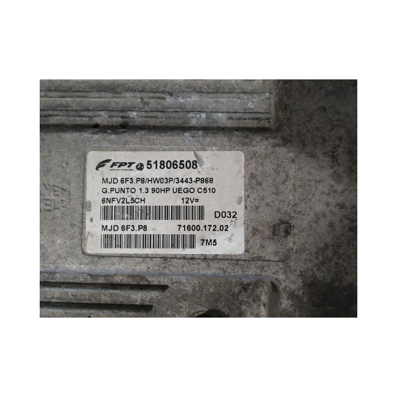 CALCULATEUR MOTEUR FIAT GRANDE PUNTO III 2005-...