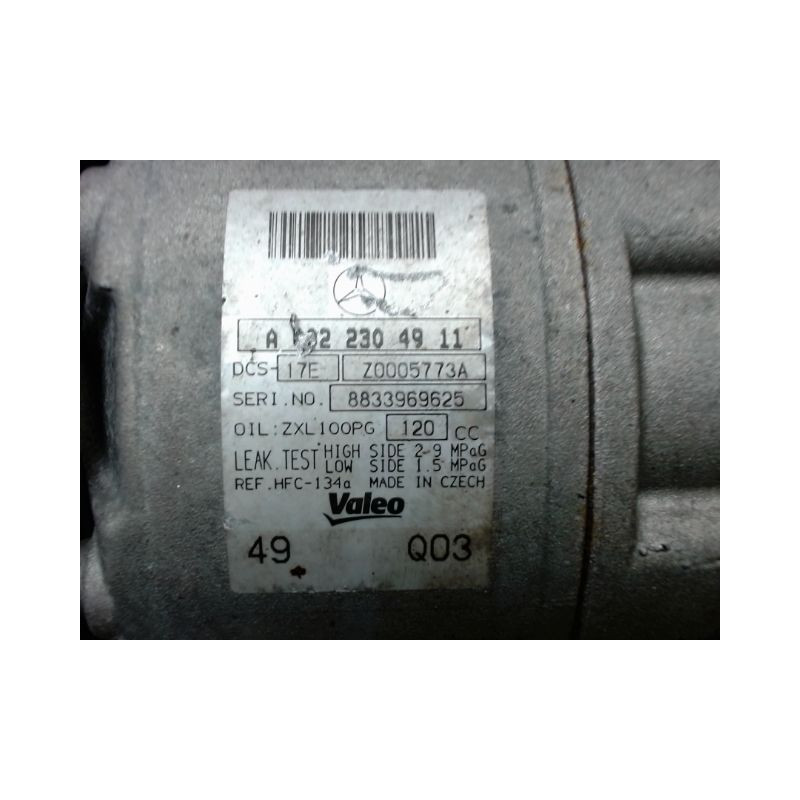 COMPRESSEUR AIR CONDITIONNE MERCEDES CLASSE C 2007-