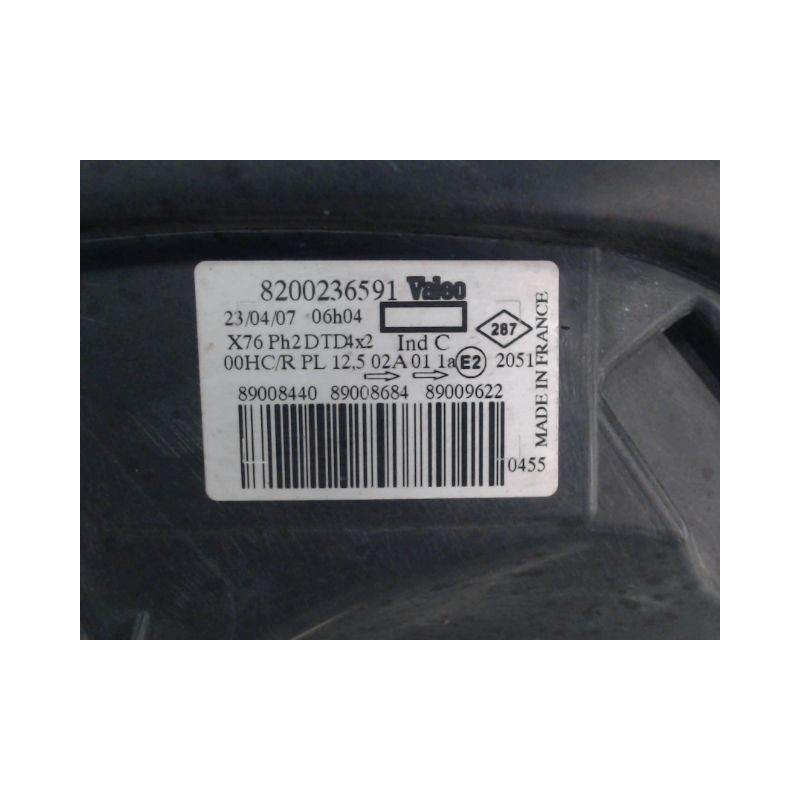 PHARE DROIT RENAULT KANGOO