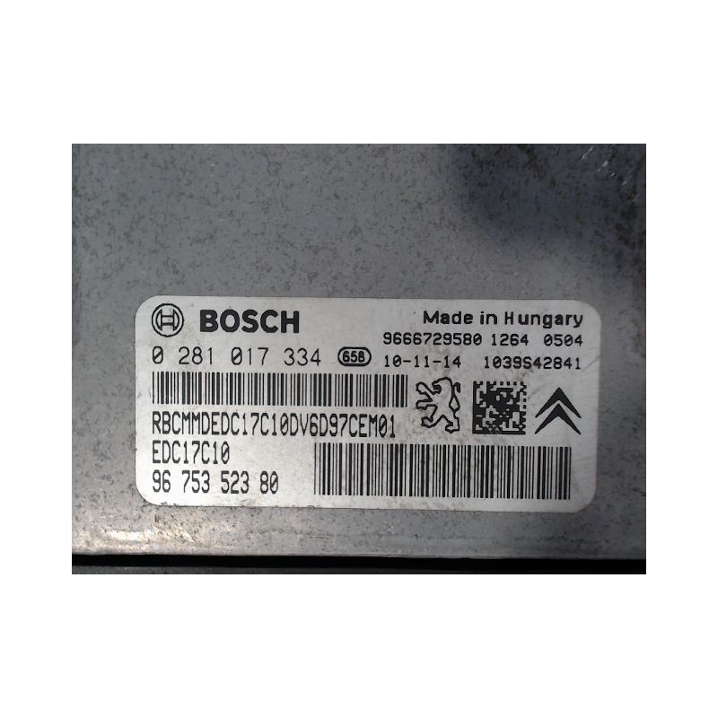 CALCULATEUR MOTEUR PEUGEOT PARTNER TEPEE II Phase 1 (B9) 2008-2012