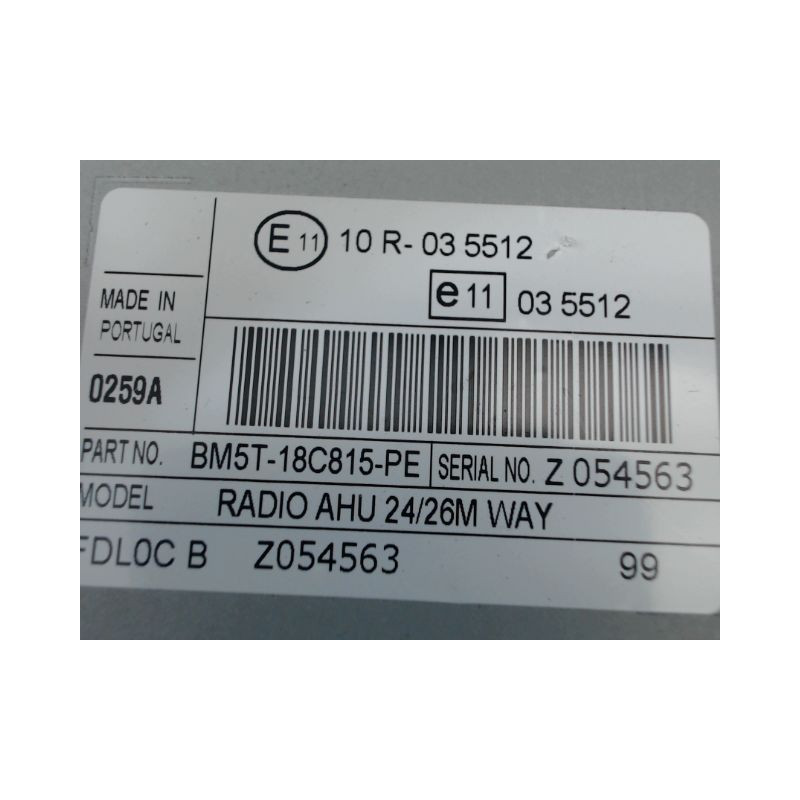 AUTORADIO FORD B-MAX