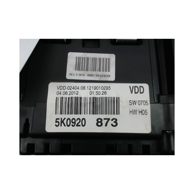 BLOC COMPTEURS VOLKSWAGEN GOLF VI 2008-2013