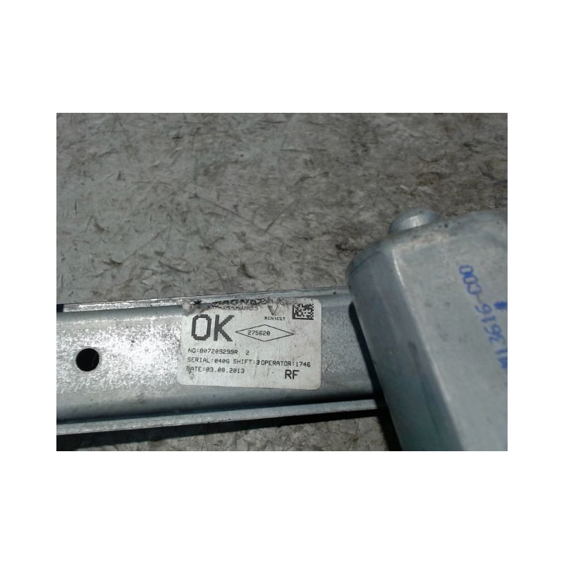 MECANISME+MOTEUR LEVE-GLACE AVANT DROIT DACIA SANDERO 2008-