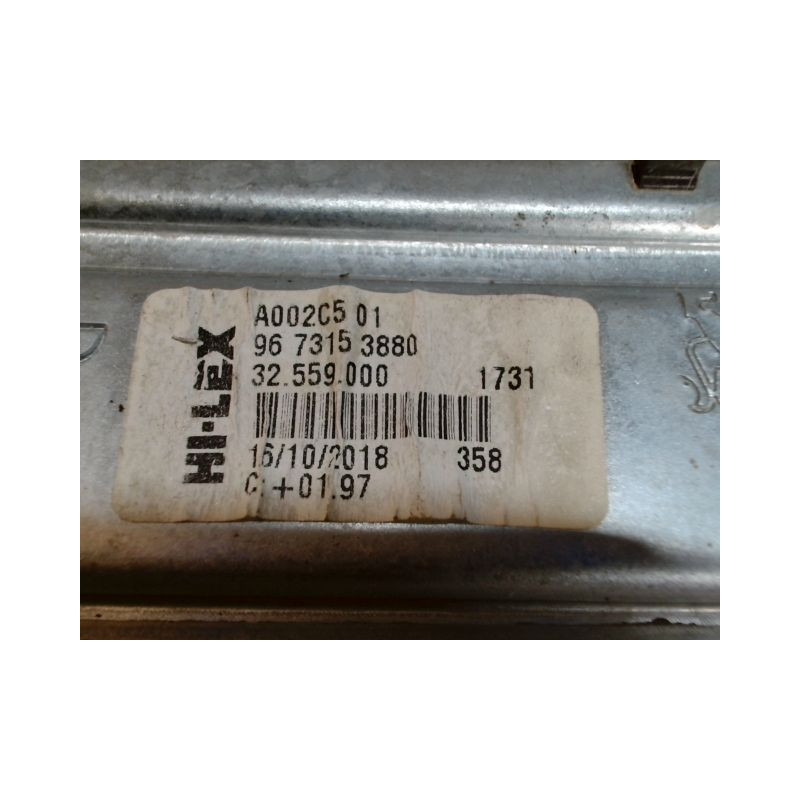 MECANISME LEVE-GLACE ARRIERE DROIT PEUGEOT 208