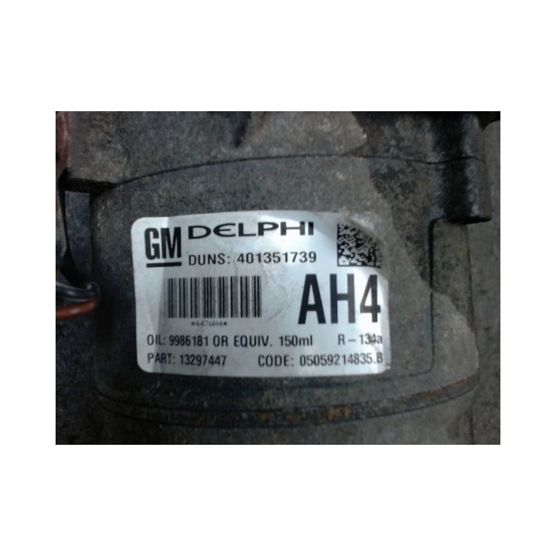 COMPRESSEUR AIR CONDITIONNE OPEL ASTRA GTC 3P