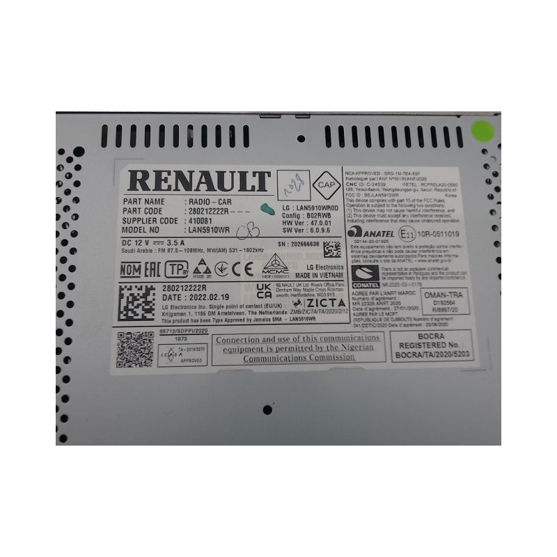 ECRAN GPS DACIA SANDERO