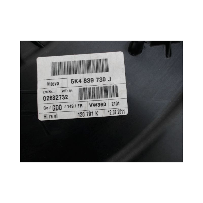 MECANISME LEVE-GLACE ARRIERE DROIT VOLKSWAGEN GOLF