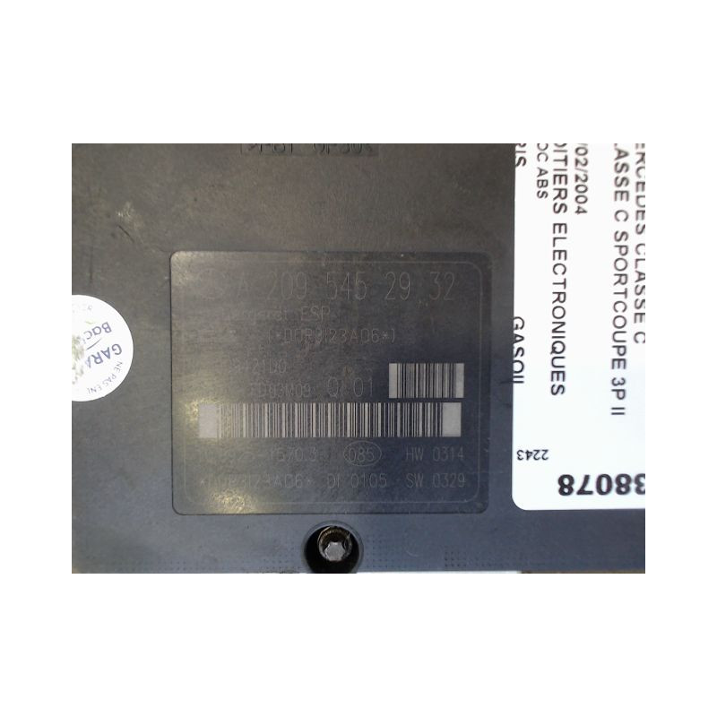 UNITE HYDRAULIQUE ABS MERCEDES CLASSE C SPORTCOUPE II Phase 1 (203) 2001-2004