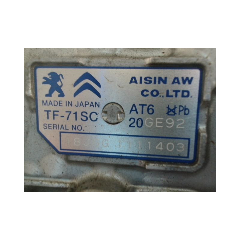 BOITE A VITESSE AUTOMATIQUE CITROEN C3 AIRCR. 1.2 PureTech 110 