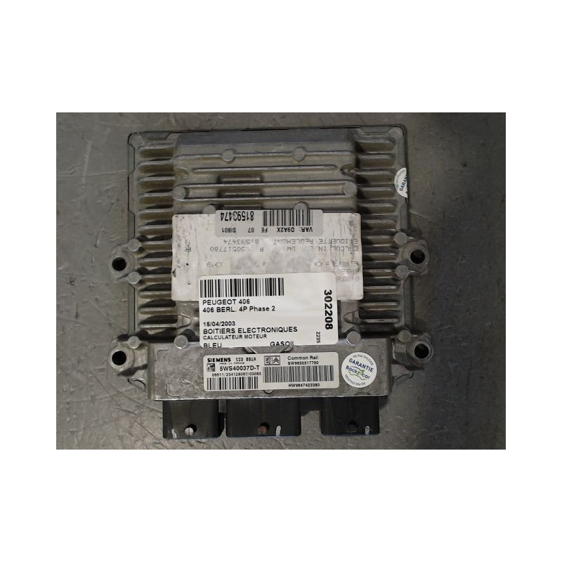 CALCULATEUR MOTEUR PEUGEOT 406 BERL. Phase 2 1999-2004