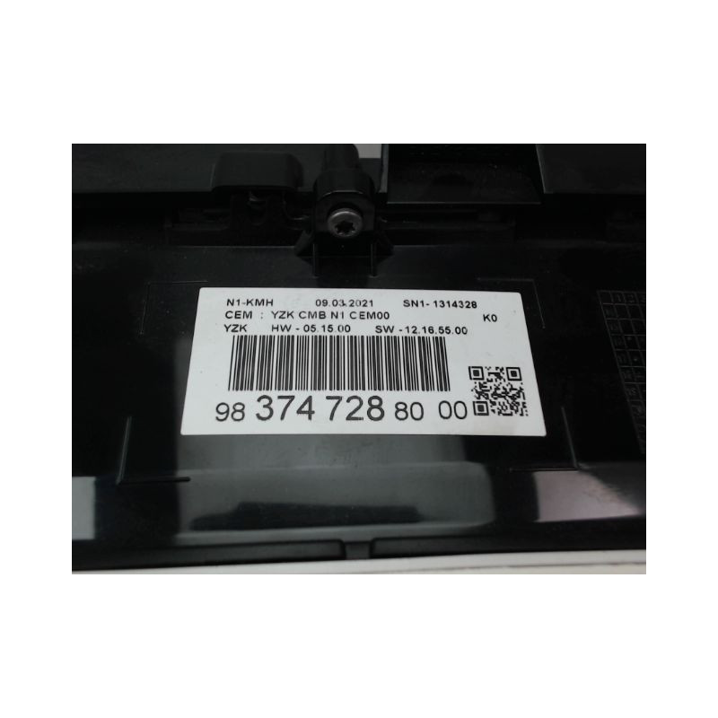 BLOC COMPTEURS PEUGEOT EXPERT VITRE