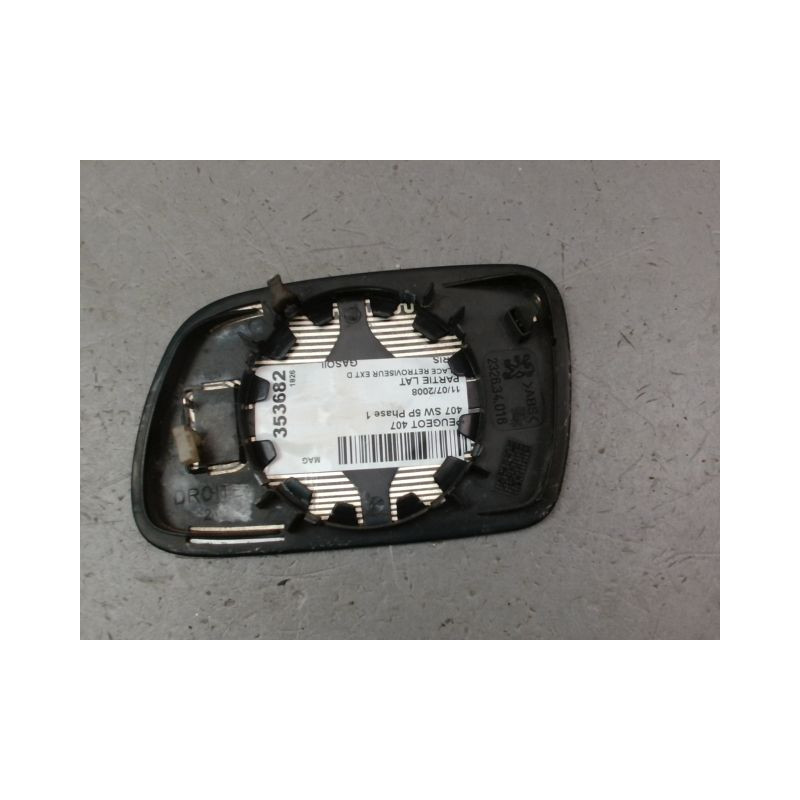 GLACE RETROVISEUR EXT D PEUGEOT 407 SW Phase 1 2004-2008