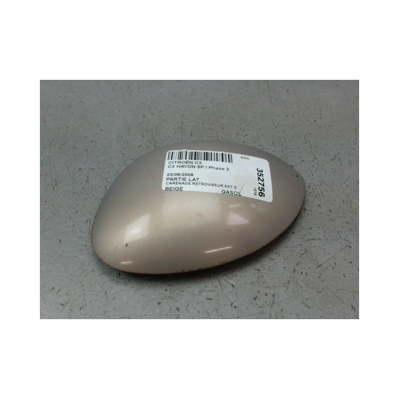 CARENAGE RETROVISEUR EXTERIEUR GAUCHE CITROEN C3 I Phase 2 2005-2010