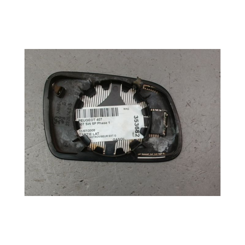 GLACE RETROVISEUR EXT G PEUGEOT 407 SW Phase 1 2004-2008