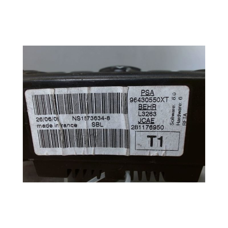 COMMANDE DE CHAUFFAGE PEUGEOT 206