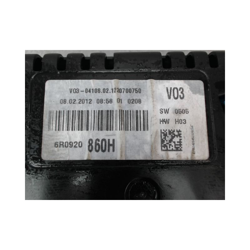 BLOC COMPTEURS VOLKSWAGEN POLO V 2009-...