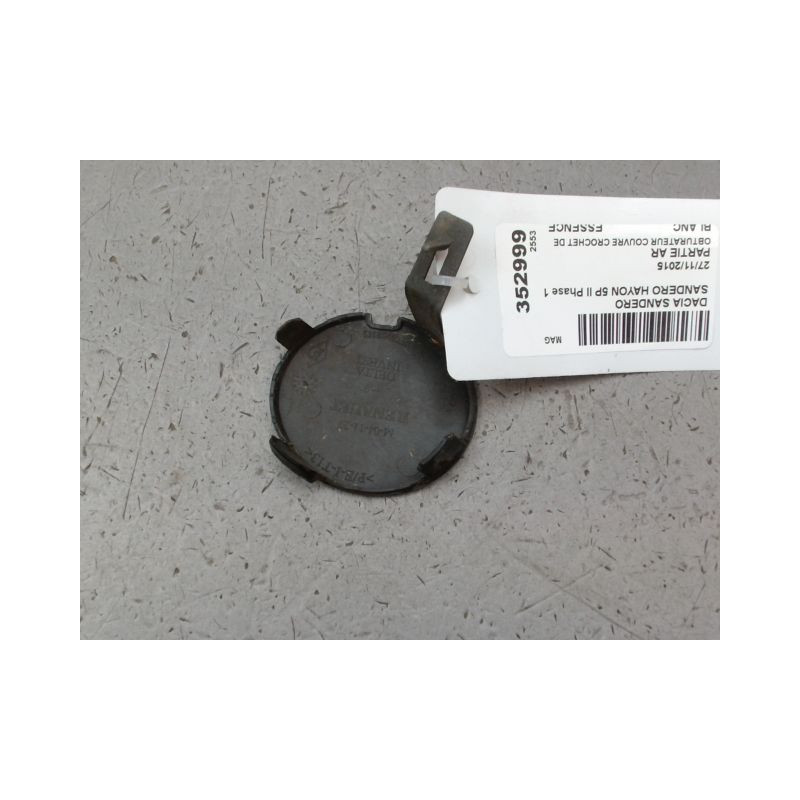 OBTURATEUR COUVRE CROCHET DE BOUCLIER AR DACIA SANDERO II Phase 1 2012-...