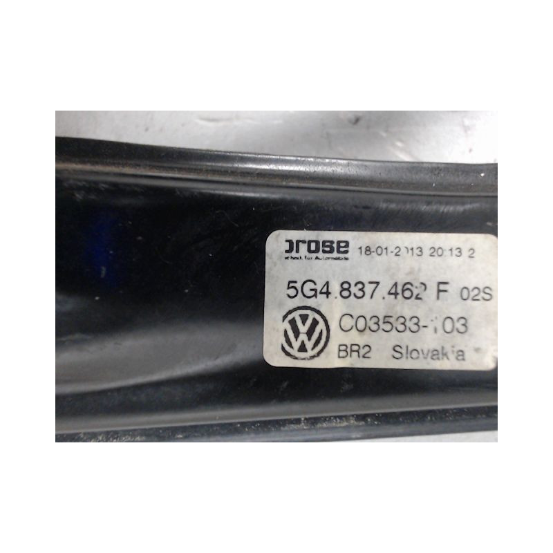 MECANISME+MOTEUR LEVE-GLACE AVANT DROIT VOLKSWAGEN GOLF VII