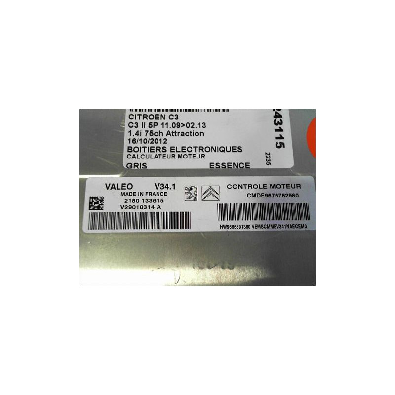 CALCULATEUR MOTEUR CITROEN C3 II 09-13