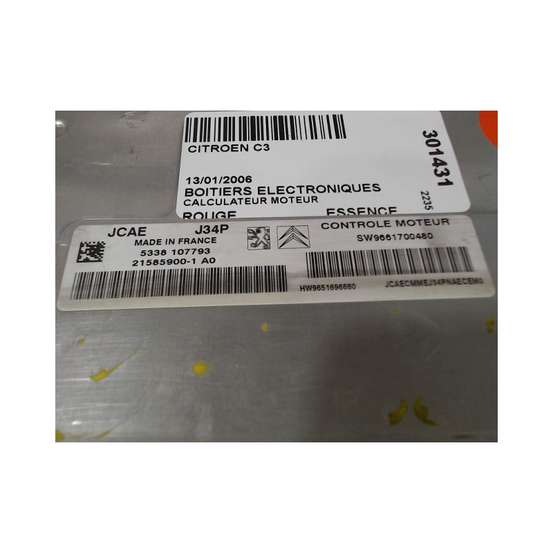 CALCULATEUR MOTEUR CITROEN C3