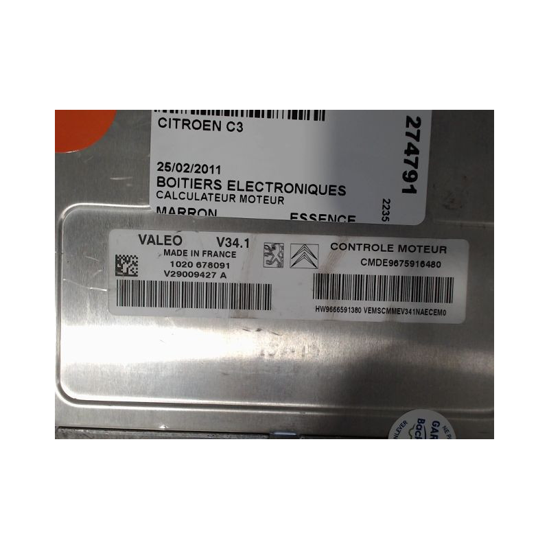 CALCULATEUR MOTEUR CITROEN C3