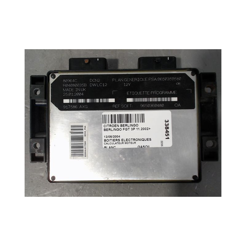 CALCULATEUR MOTEUR CITROEN BERLINGO FGT 2002-
